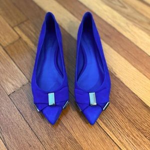 Schutz Women’s Flat In Royal Blue Suede